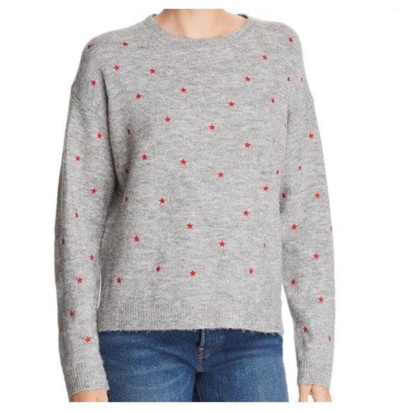 Bloomingdale's / Aqua Sweater With Stars - Picture 1 of 9